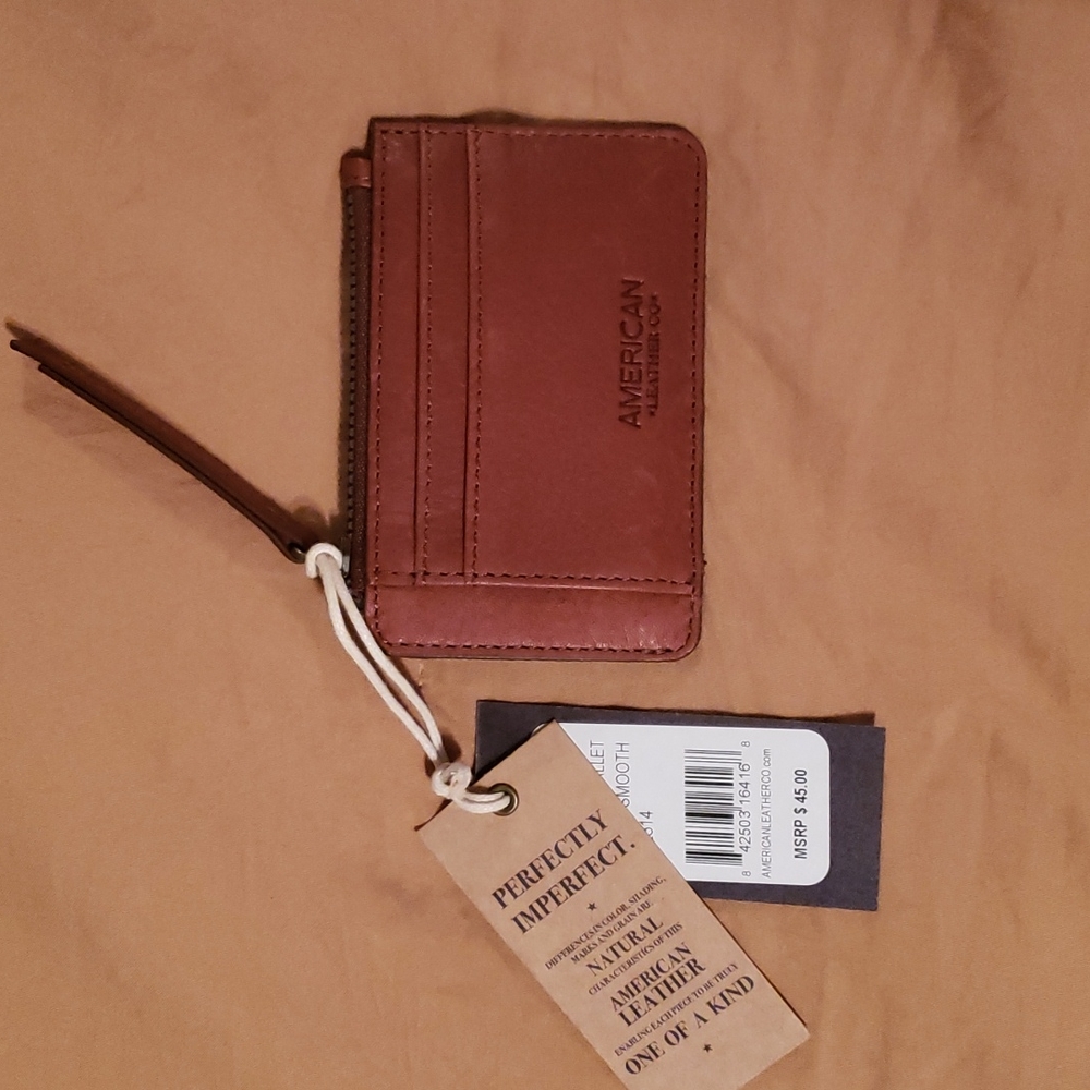 American leather card holder